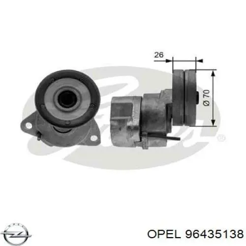 96435138 Opel tensor de correa, correa poli v