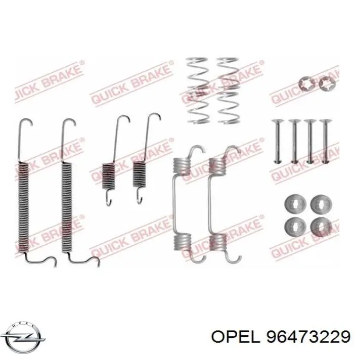 96473229 Opel zapatas de frenos de tambor traseras