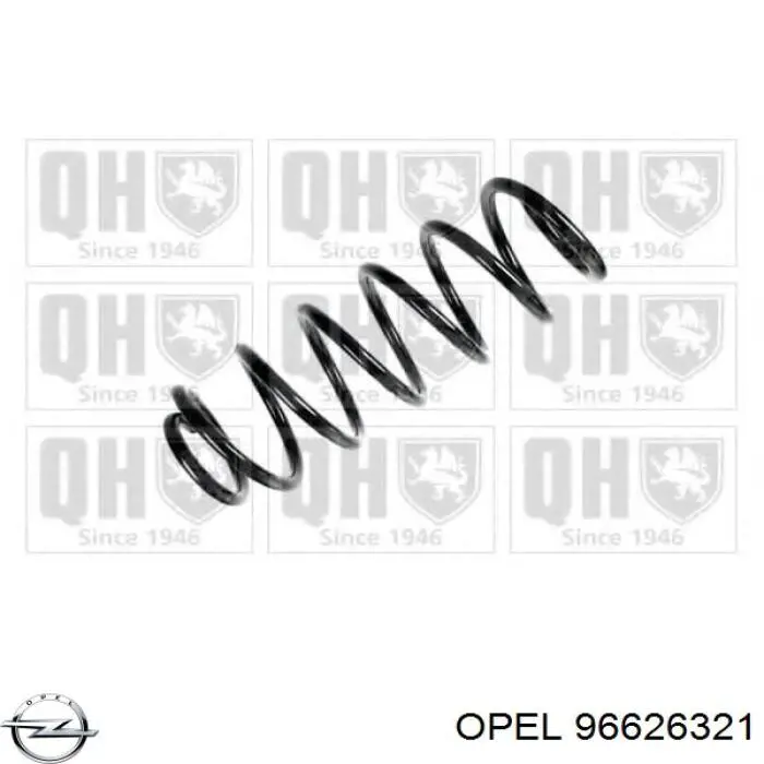 96626321 Opel muelle de suspensión eje delantero