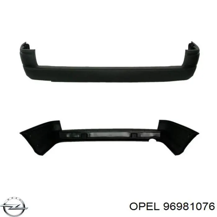 96981076 Opel parachoques trasero