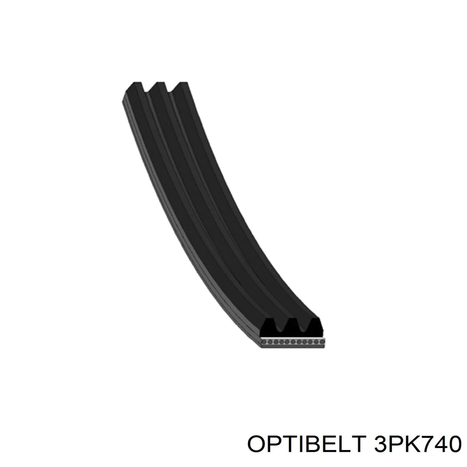 3PK740 Optibelt correa trapezoidal