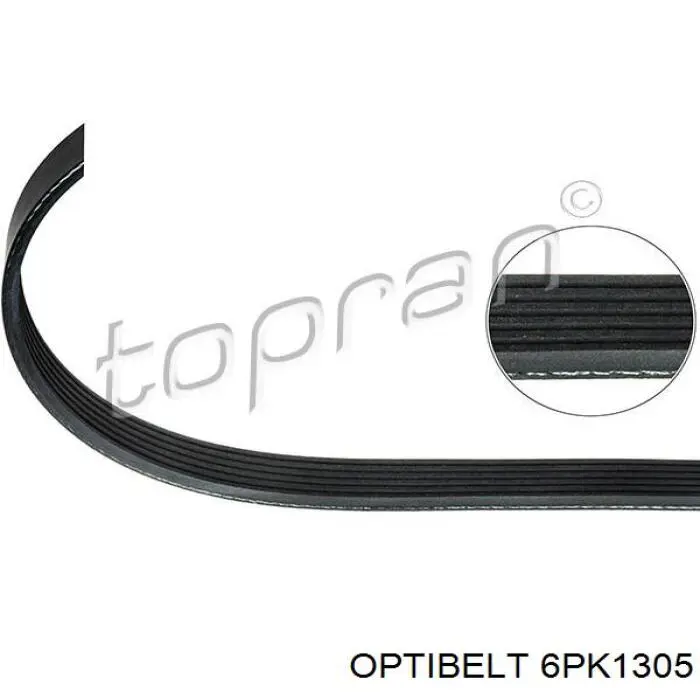 6PK1305 Optibelt correa trapezoidal