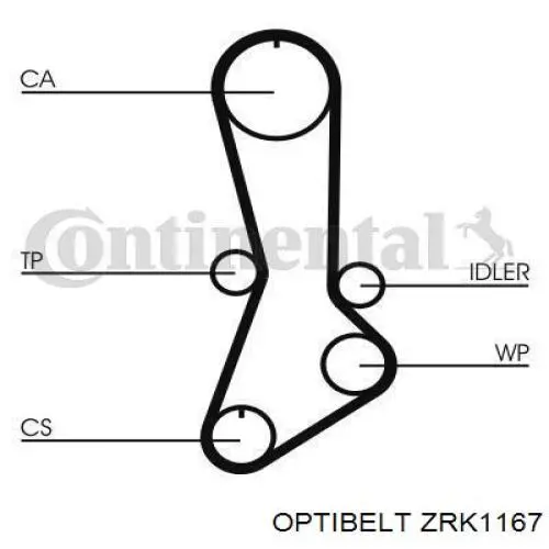 ZRK1167 Optibelt correa distribucion