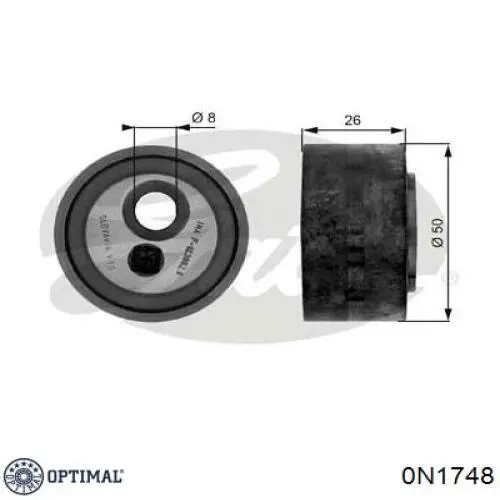 0-N1748 Optimal rodillo, correa trapecial poli v