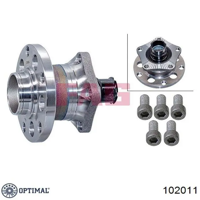 102011 Optimal cubo de rueda trasero