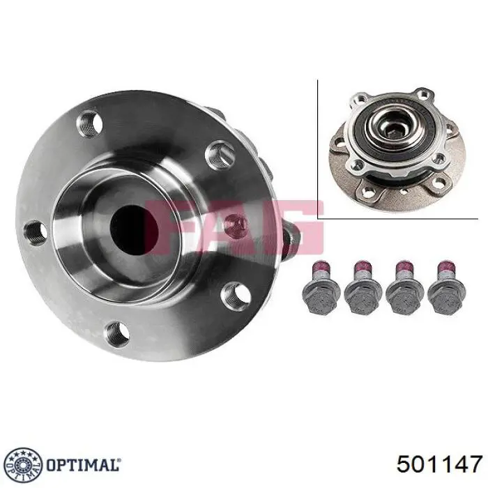 501147 Optimal cubo de rueda delantero