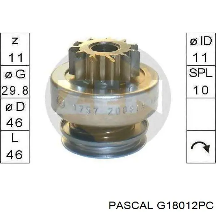 G18012PC Pascal junta homocinética exterior delantera