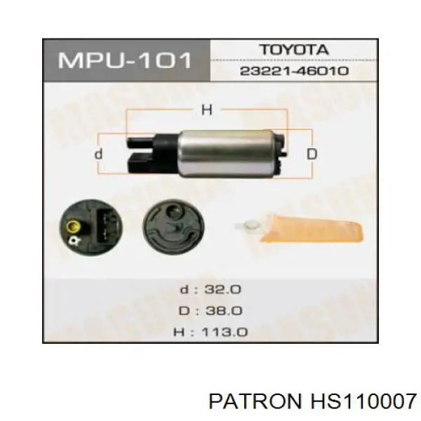 3111028300 Hyundai/Kia filtro, unidad alimentación combustible