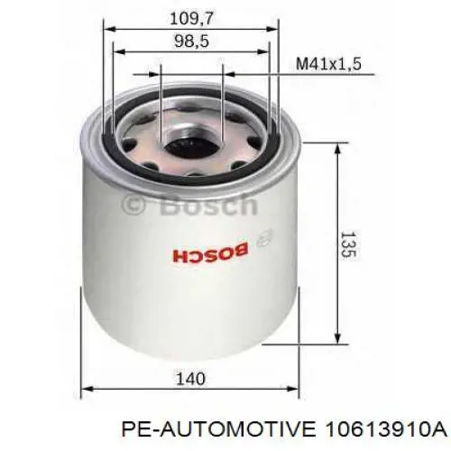 106.139-10A PE Automotive filtro del secador de aire (separador de agua y aceite (CAMIÓN))