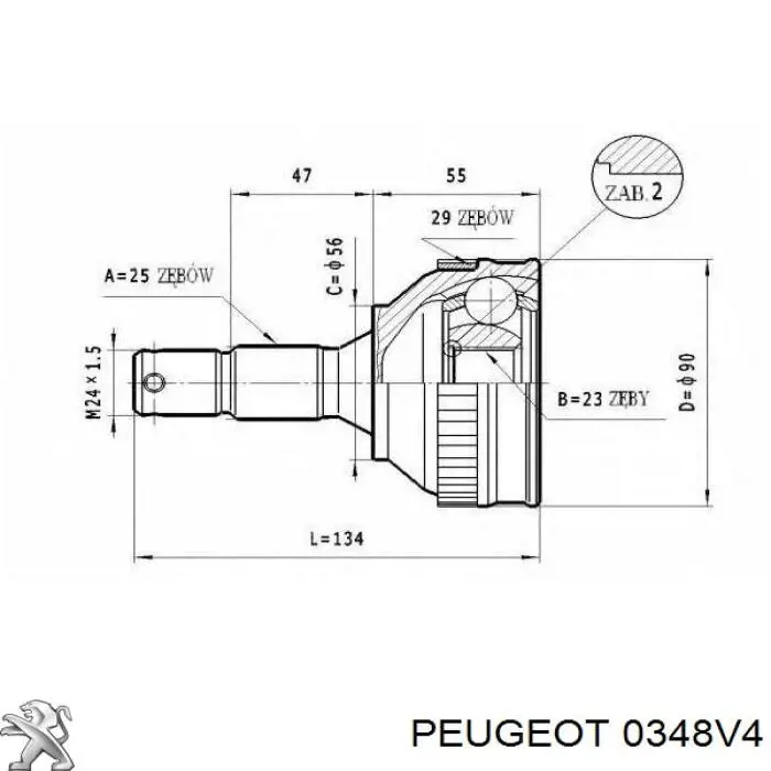 0348V4 Peugeot/Citroen 