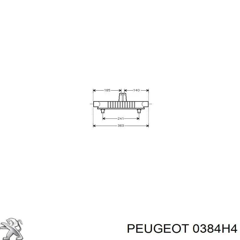 0384H4 Peugeot/Citroen radiador de aire de admisión