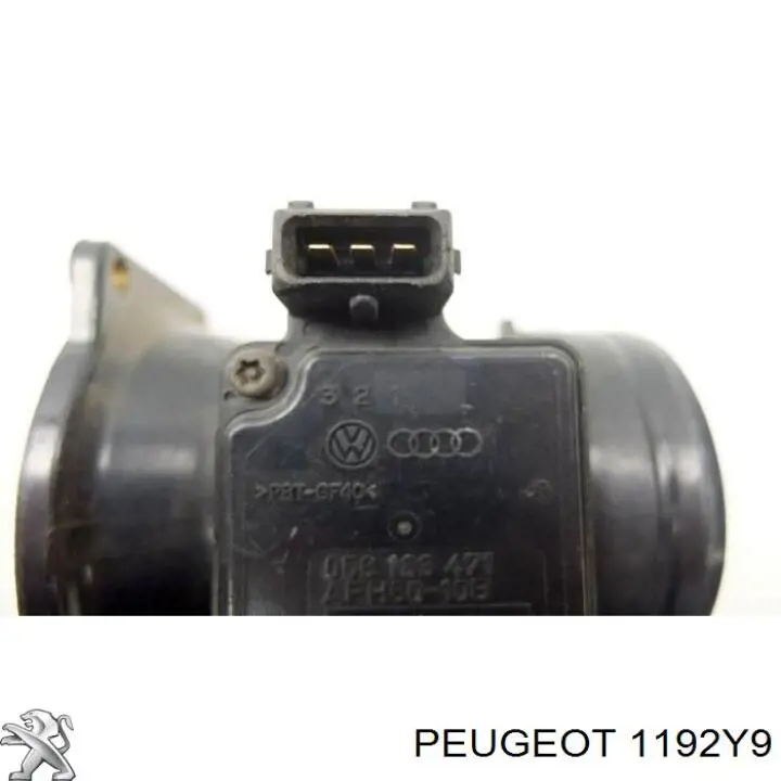 1192Y9 Peugeot/Citroen sensor de flujo de aire/medidor de flujo (flujo de aire masibo)