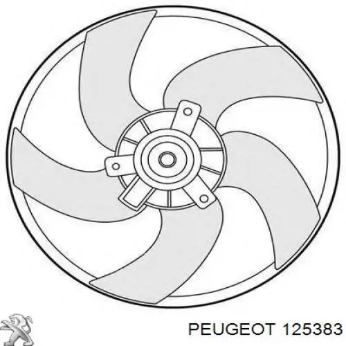 125383 Peugeot/Citroen ventilador (rodete +motor refrigeración del motor con electromotor completo)