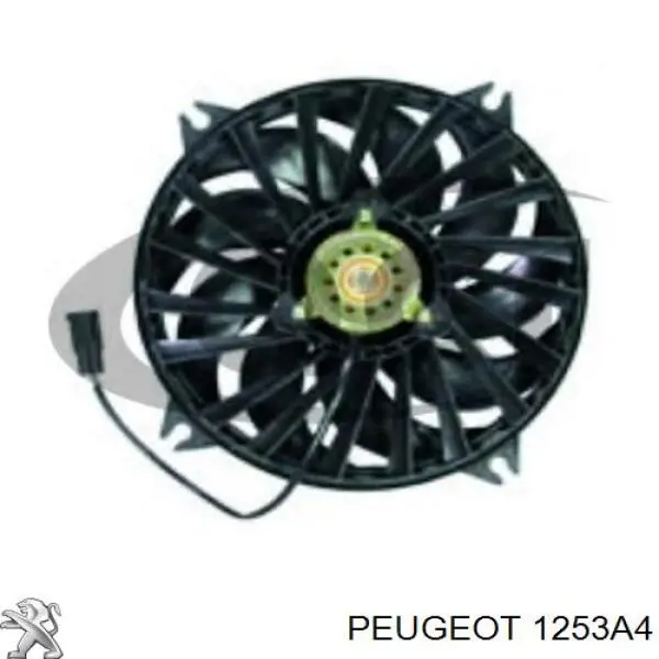 1253A4 Peugeot/Citroen ventilador (rodete +motor refrigeración del motor con electromotor completo)