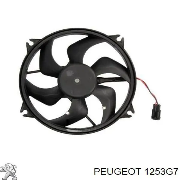 1253G7 Peugeot/Citroen ventilador (rodete +motor refrigeración del motor con electromotor completo)