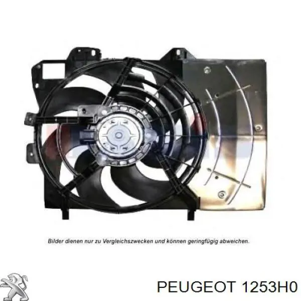 1253H0 Peugeot/Citroen ventilador (rodete +motor refrigeración del motor con electromotor completo)