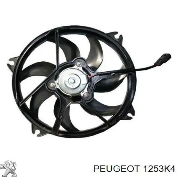 1253K4 Peugeot/Citroen ventilador (rodete +motor refrigeración del motor con electromotor completo)