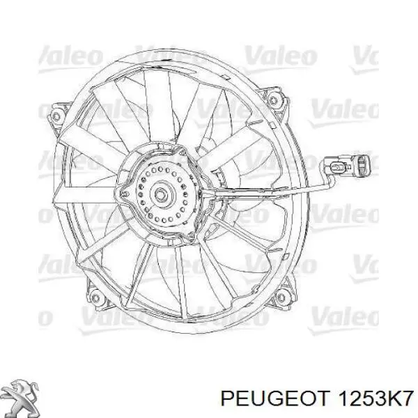 1253K7 Peugeot/Citroen ventilador (rodete +motor refrigeración del motor con electromotor completo)