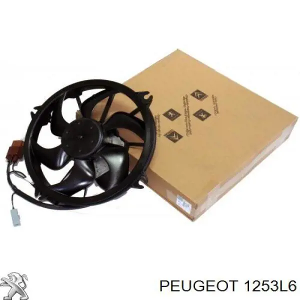 1253L6 Peugeot/Citroen ventilador (rodete +motor refrigeración del motor con electromotor completo)