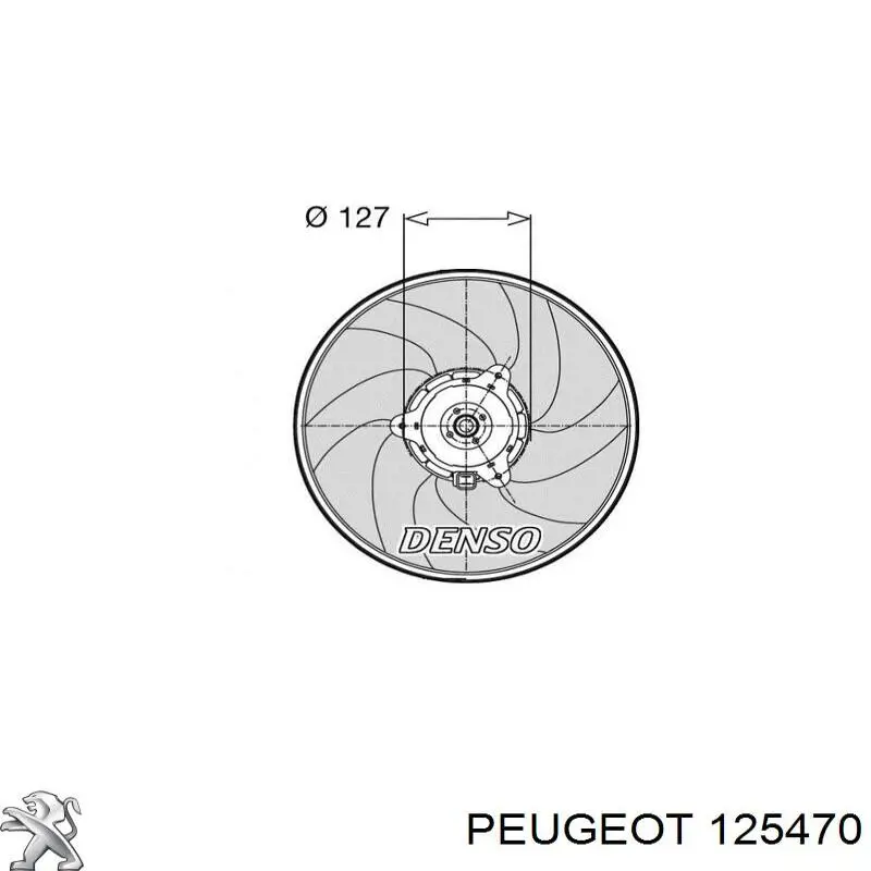 125470 Peugeot/Citroen rodete ventilador, refrigeración de motor