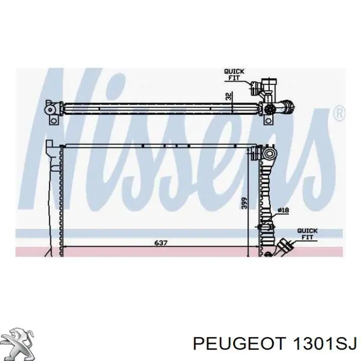 1301SJ Peugeot/Citroen radiador refrigeración del motor