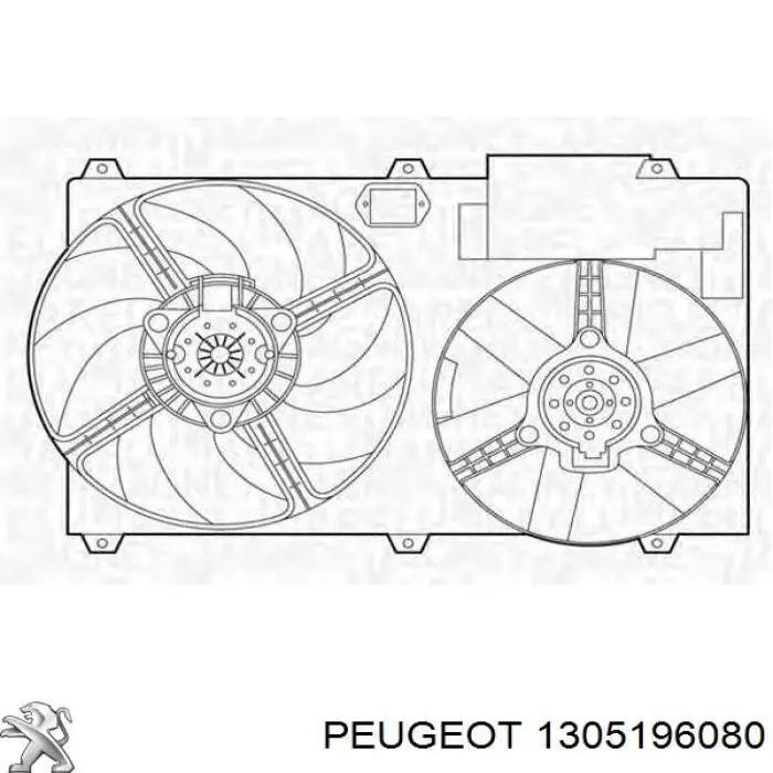 1305196080 Peugeot/Citroen bastidor radiador (armazón)