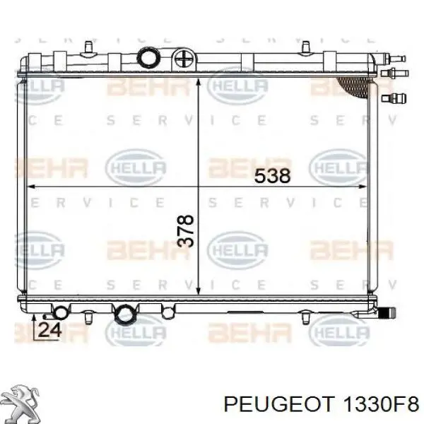 1330F8 Peugeot/Citroen radiador refrigeración del motor