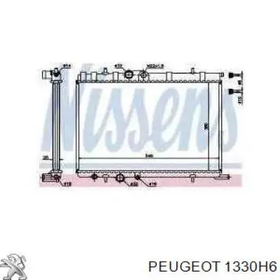 1330H6 Peugeot/Citroen radiador refrigeración del motor