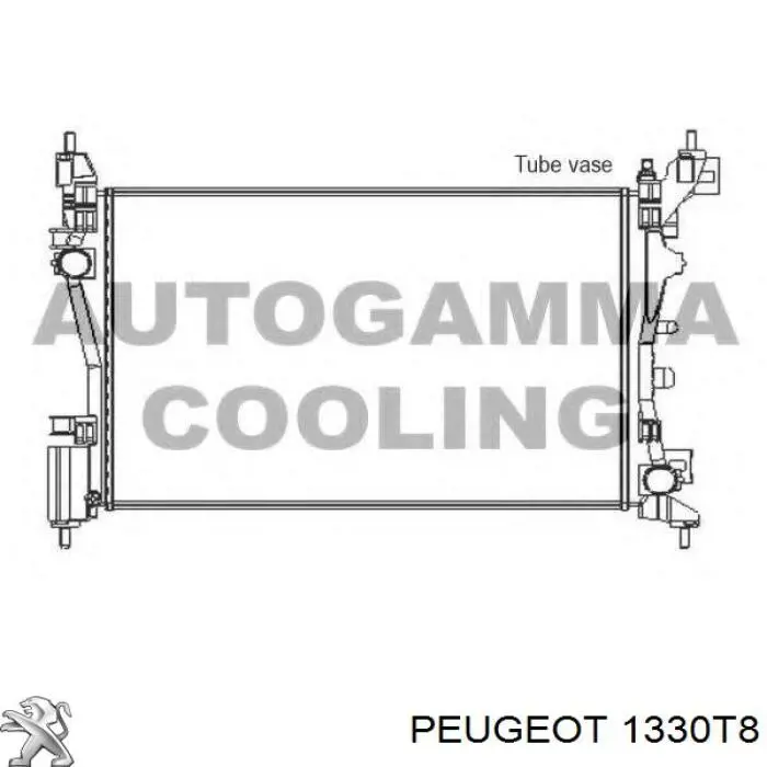 1330T8 Peugeot/Citroen radiador refrigeración del motor