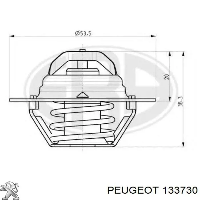 133730 Peugeot/Citroen termostato, refrigerante