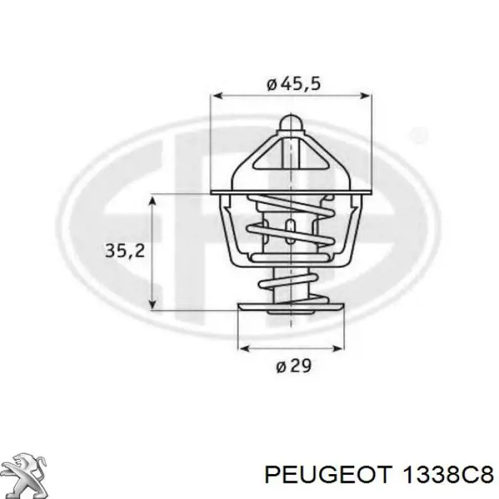 1338C8 Peugeot/Citroen termostato, refrigerante