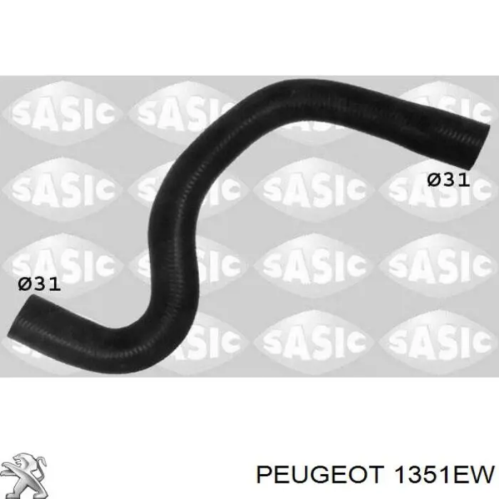 1351EW Peugeot/Citroen manguera refrigerante para radiador inferiora