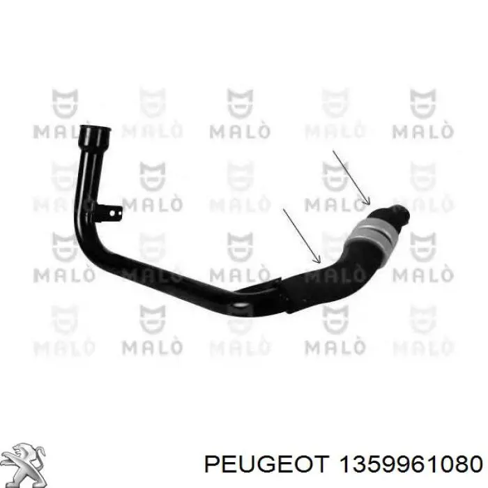 1359961080 Peugeot/Citroen tubo flexible de aire de sobrealimentación, a turbina