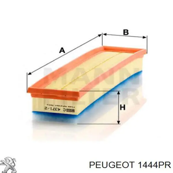 1444PR Peugeot/Citroen filtro de aire