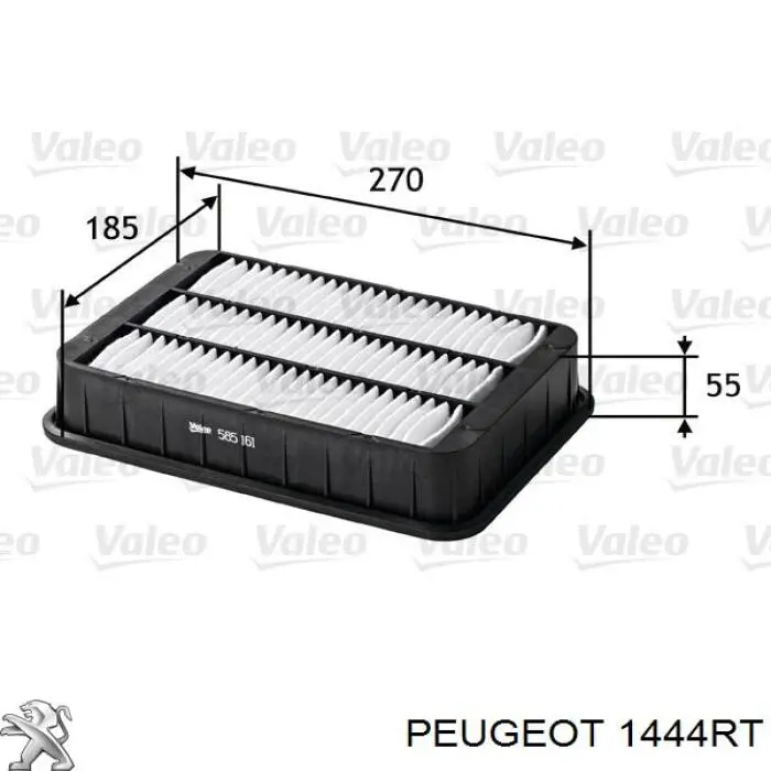 1444RT Peugeot/Citroen filtro de aire