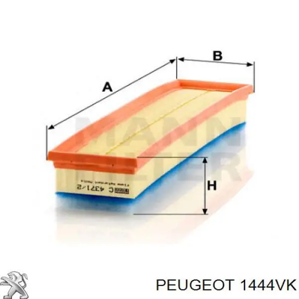 1444VK Peugeot/Citroen filtro de aire