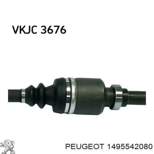 1495542080 Peugeot/Citroen árbol de transmisión delantero derecho