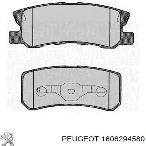 1606294580 Peugeot/Citroen pastillas de freno traseras