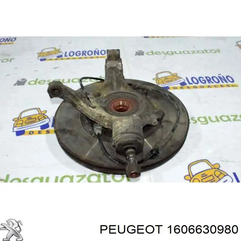 1606630980 Peugeot/Citroen muñón del eje, suspensión de rueda, delantero izquierdo