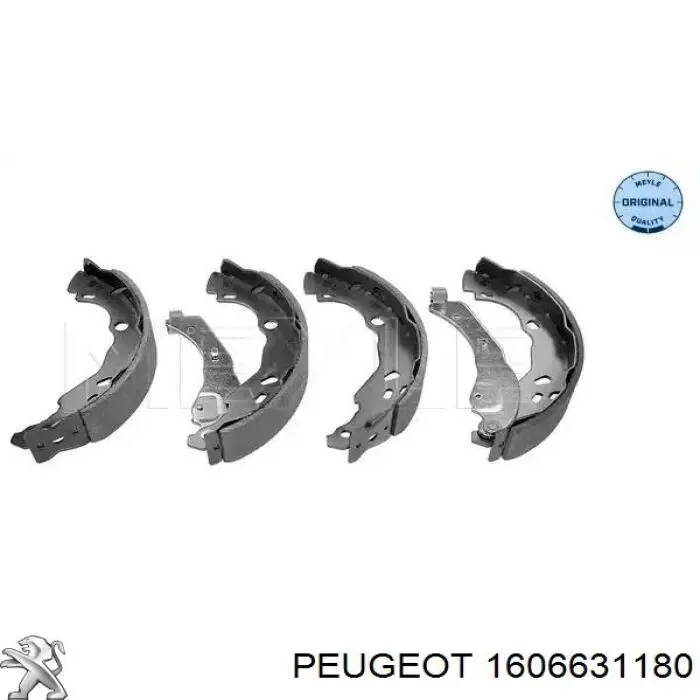 1606631180 Peugeot/Citroen zapatas de frenos de tambor traseras