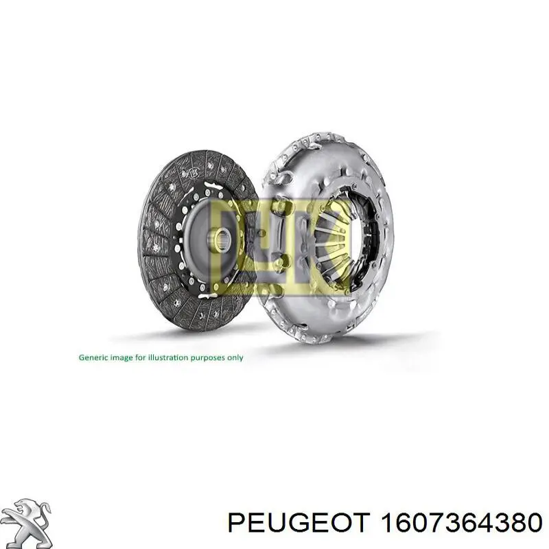 1613646080 Peugeot/Citroen kit de embrague (3 partes)