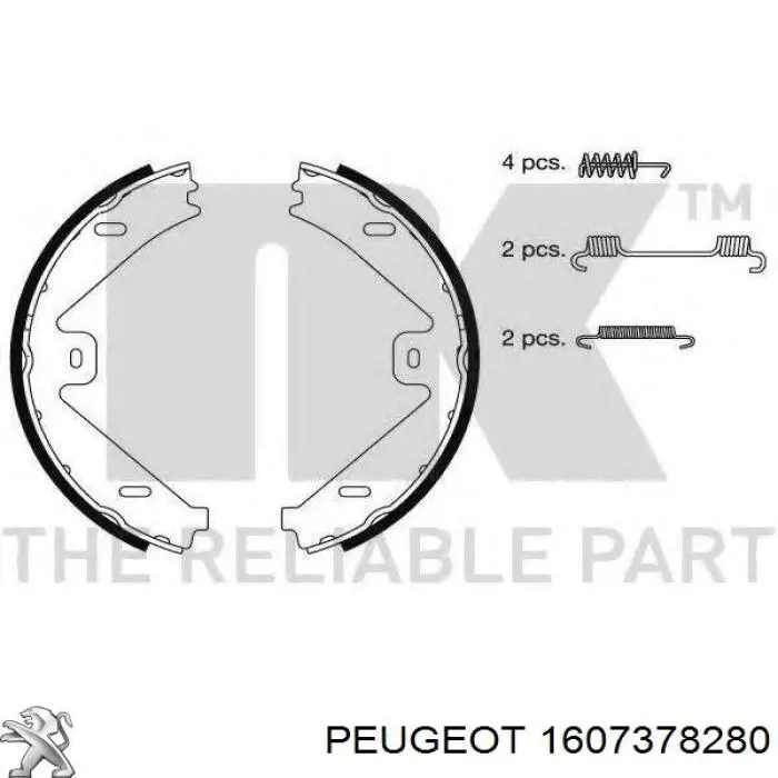 1607378280 Peugeot/Citroen pinza de freno delantera izquierda