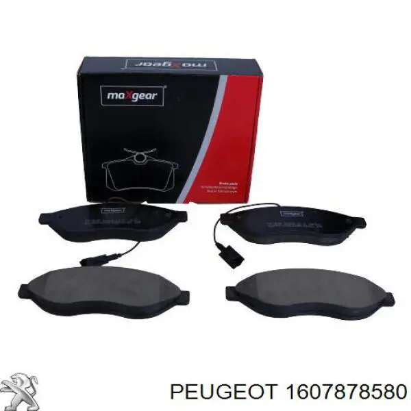 1607878580 Peugeot/Citroen pastillas de freno delanteras