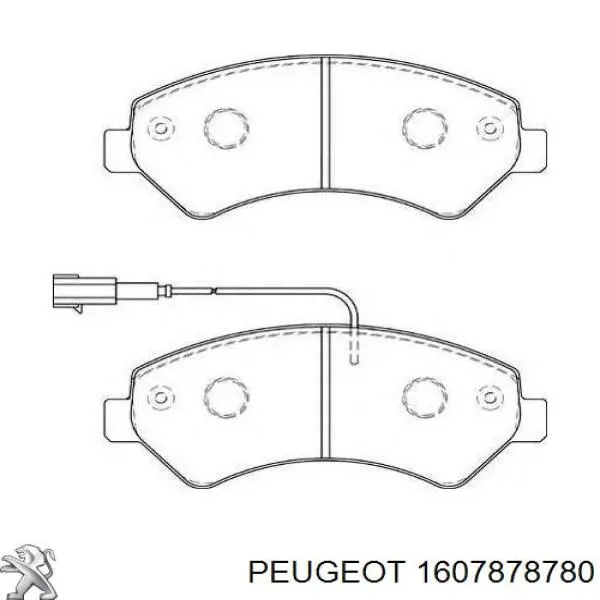 1607878780 Peugeot/Citroen pastillas de freno delanteras