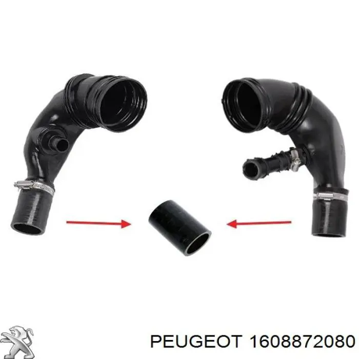 1608872080 Peugeot/Citroen manguito, alimentación de aire