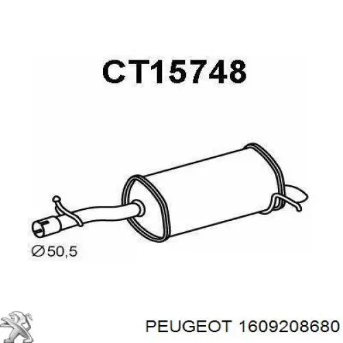  Silenciador posterior para Peugeot 407 6E