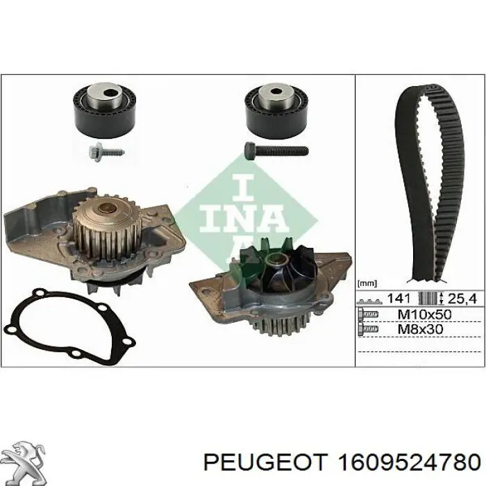 1609524780 Peugeot/Citroen kit correa de distribución