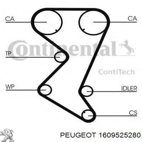 1609525280 Peugeot/Citroen kit correa de distribución