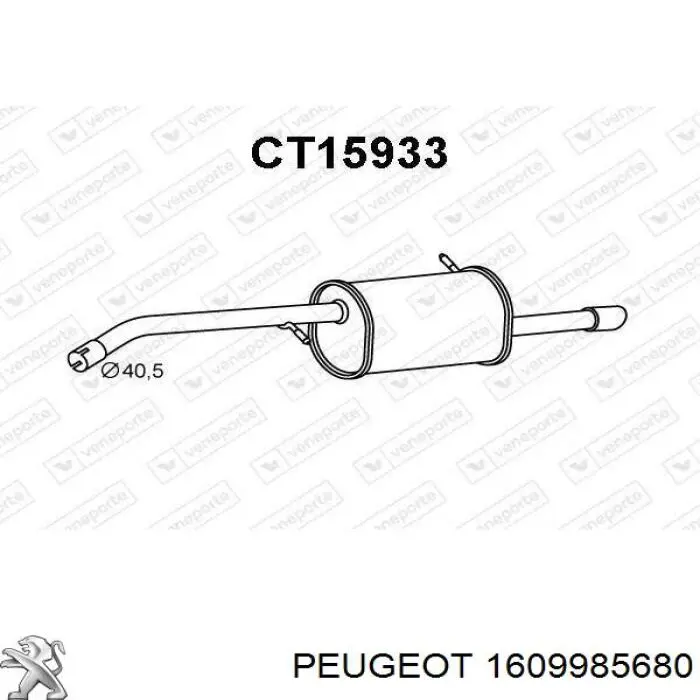 1609985680 Peugeot/Citroen silenciador posterior