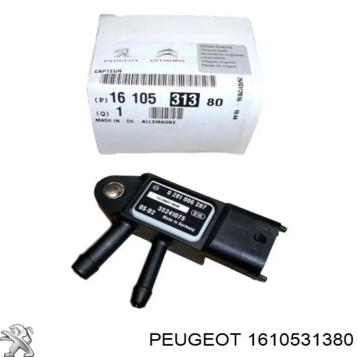 1610531380 Peugeot/Citroen sensor de presion de escape